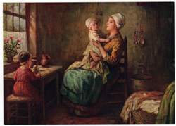 Dutch mother and children